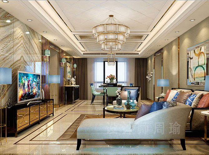 亚洲逼逼视频世纪江尚三室两厅168平装修设计效果欣赏